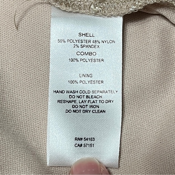 J. Howard Special Occasion Mother of the Bride Champagne Colored Dress Size 6 - Picture 12 of 15